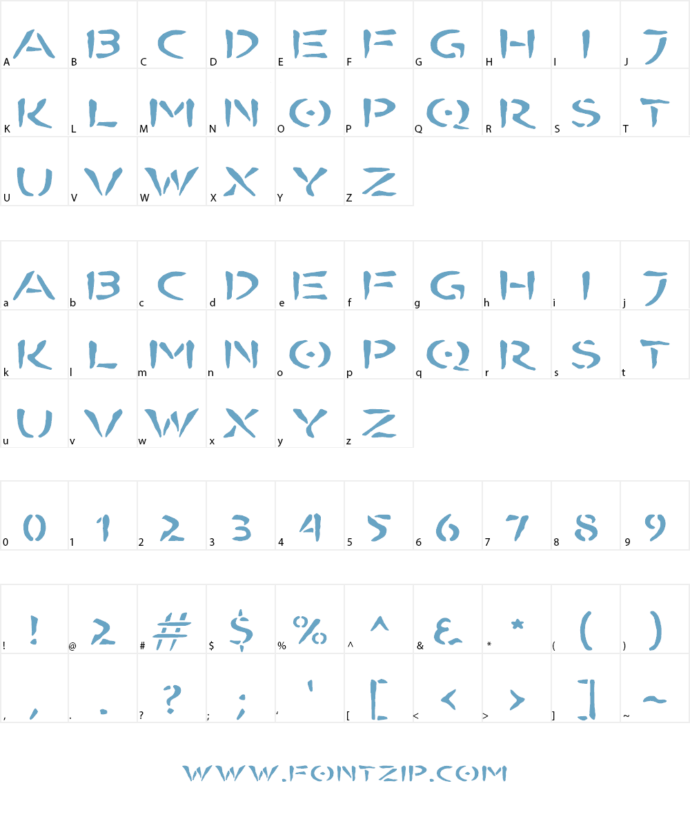 BOMBORA Font Character