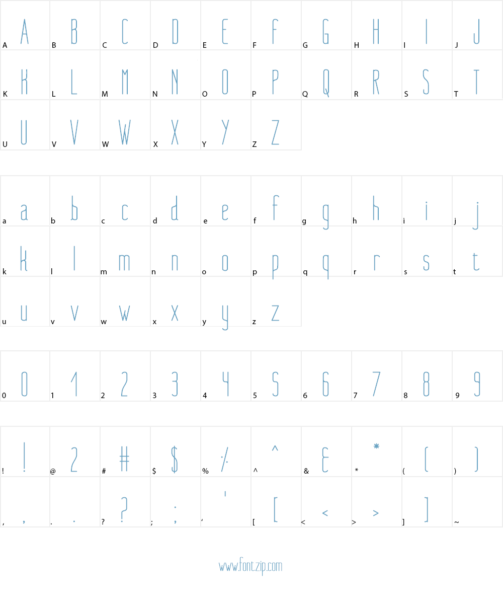 Nue Medium Font Character
