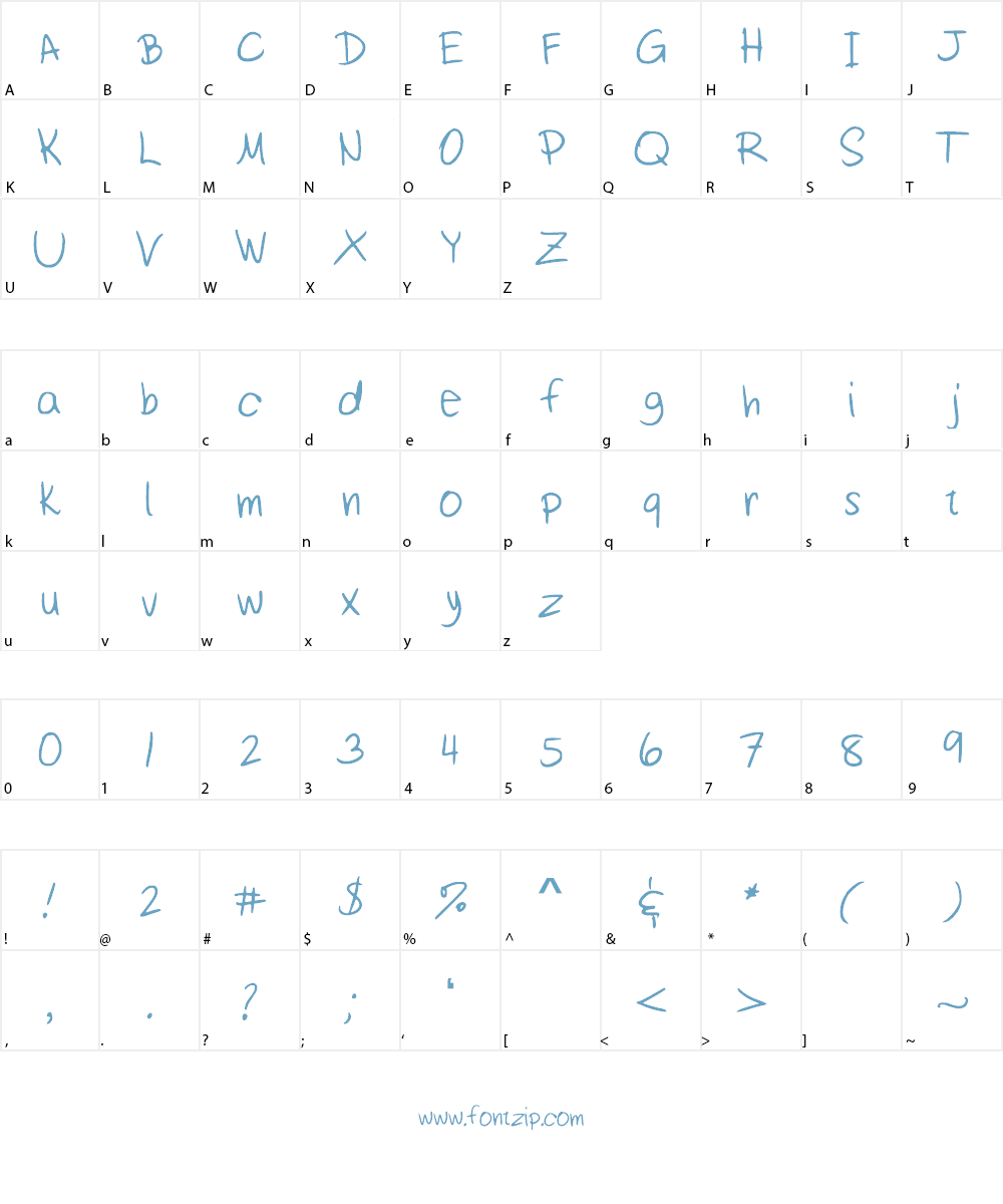 BistroHand Font Character