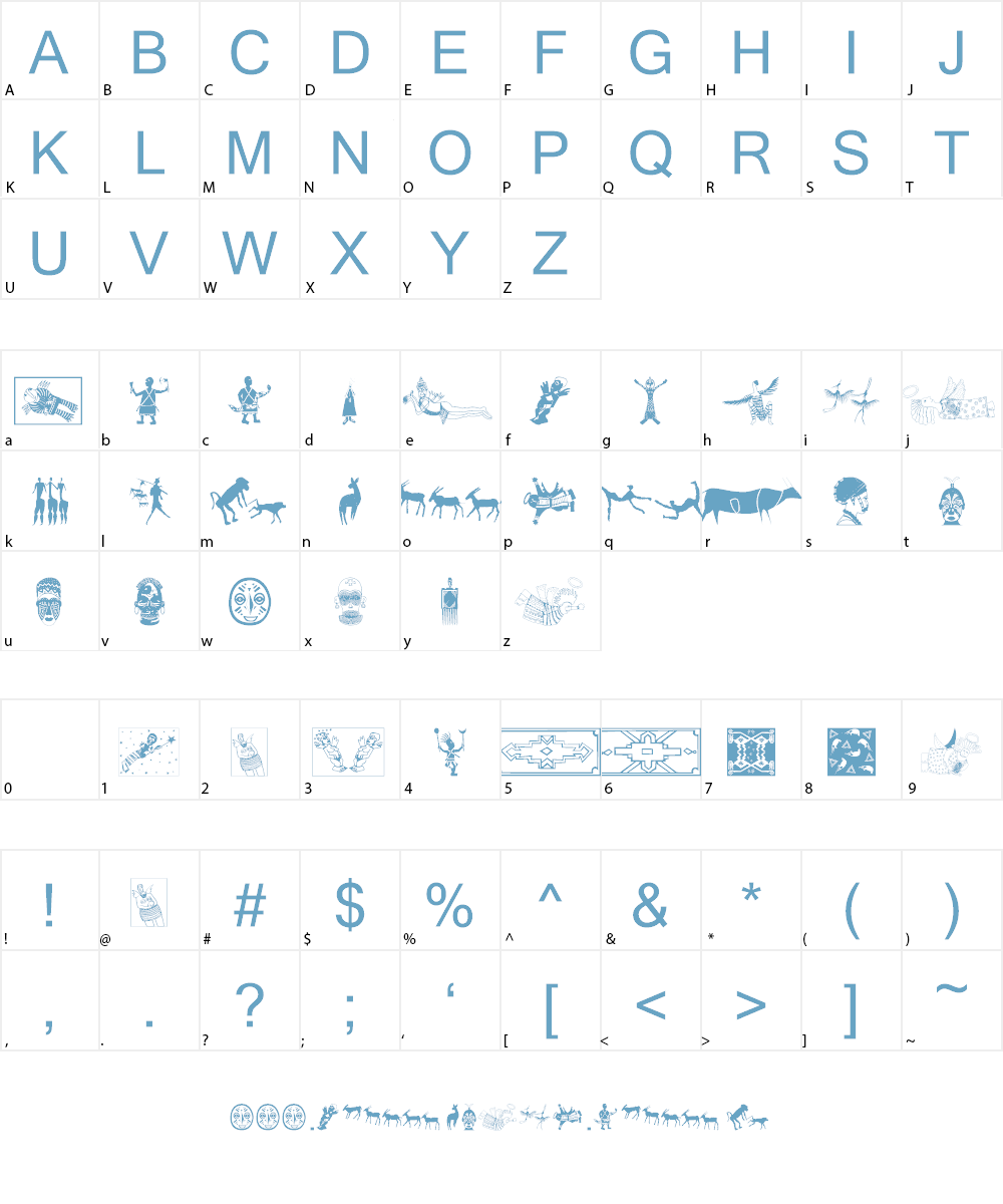 Africa Font Character
