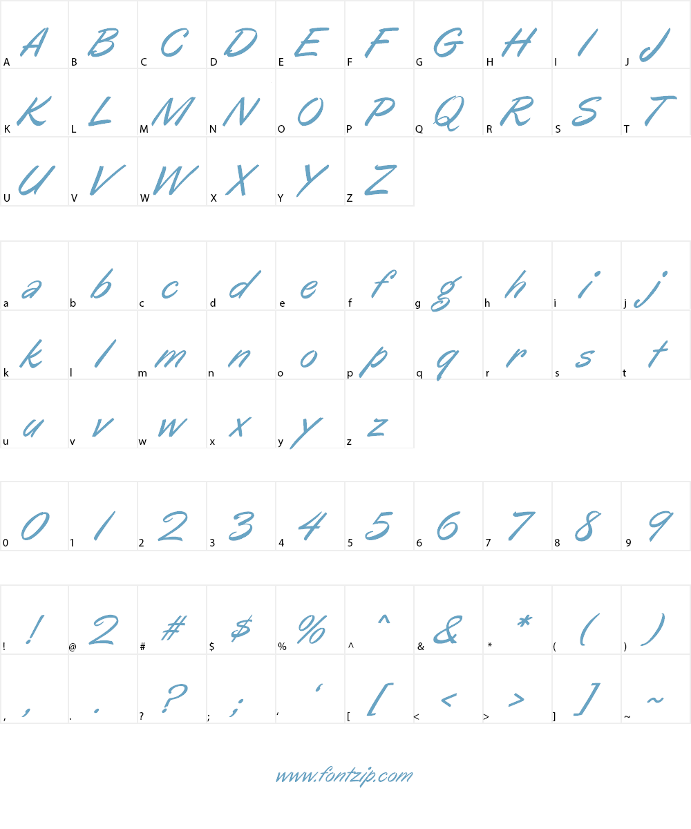 Oregano Font Character