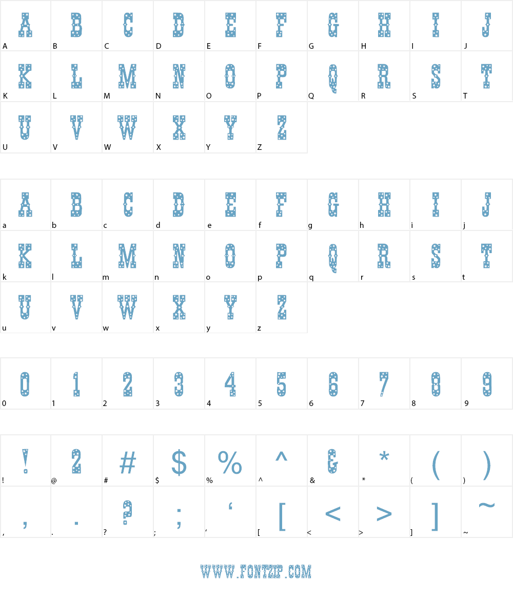 Pentagon Font Character