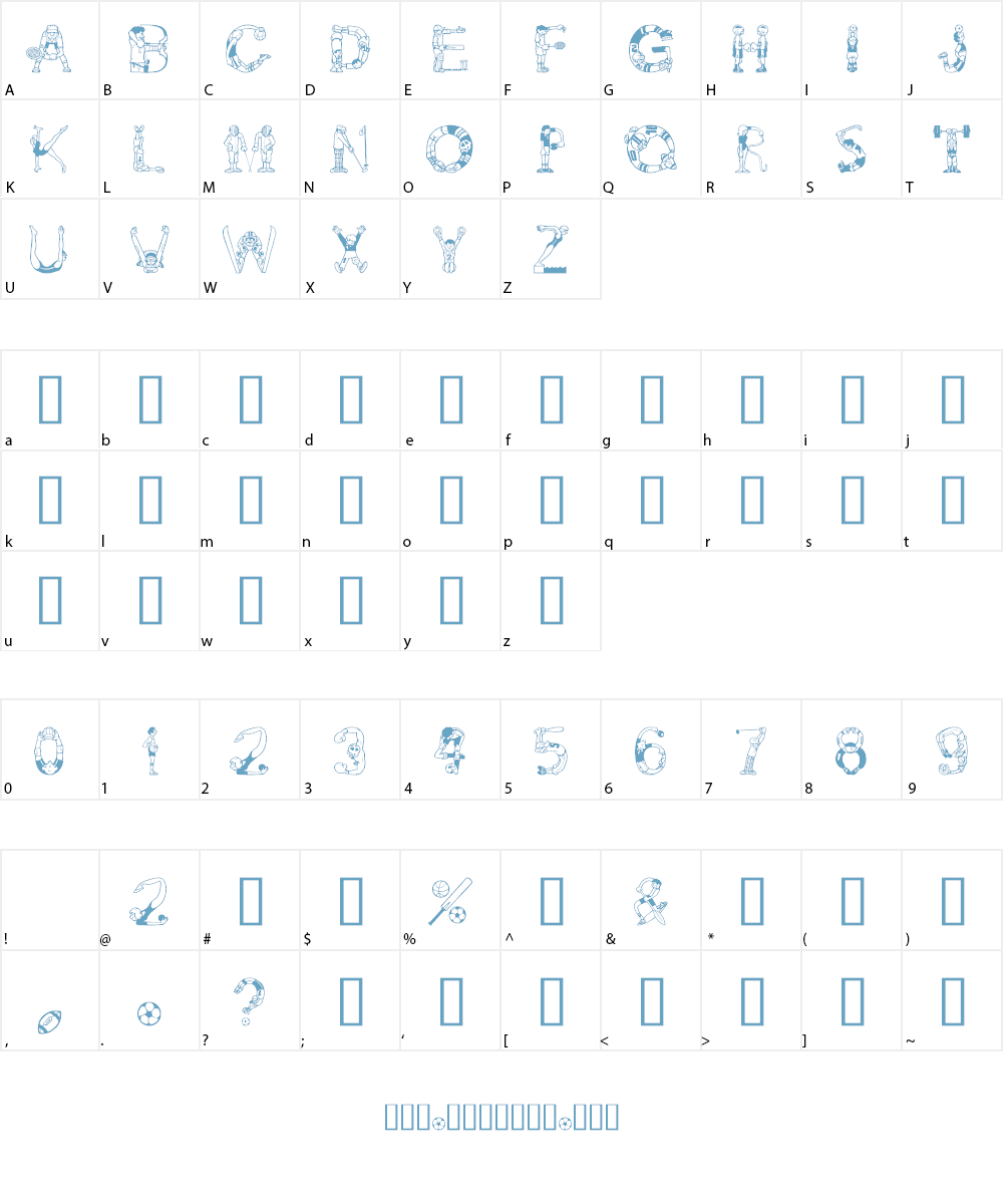 Sporty Font Character
