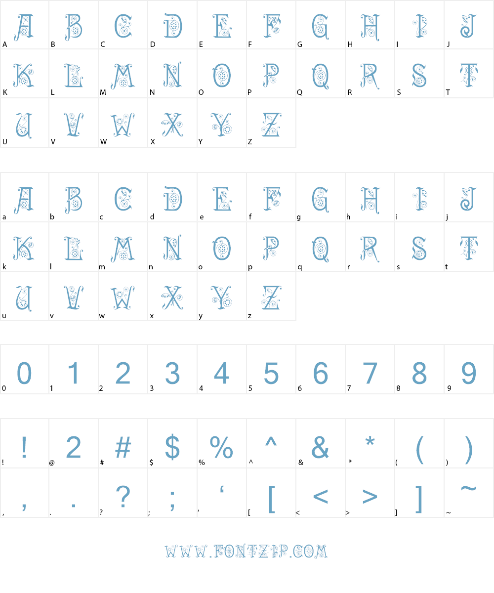 Spring Font Character