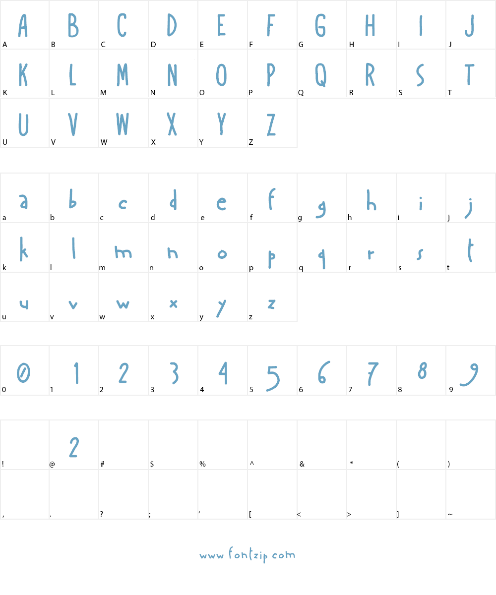AManoBoldensada Font Character