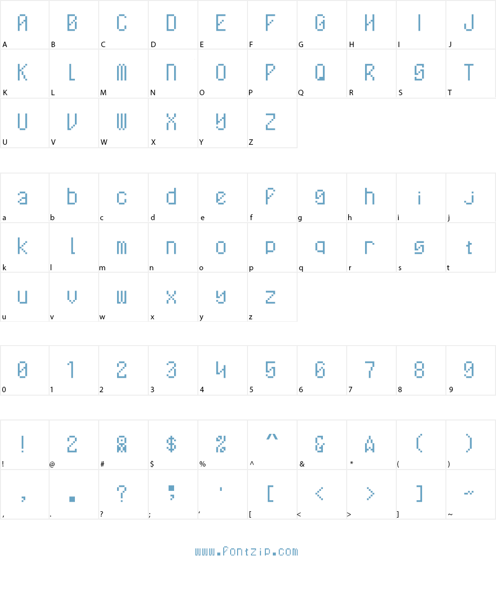 Dilithium Pixels NBP Font Character
