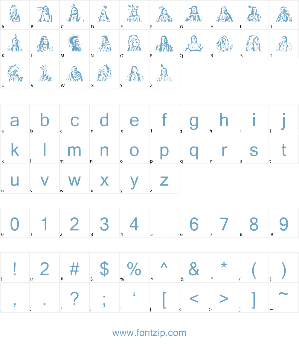First Nation Font Character