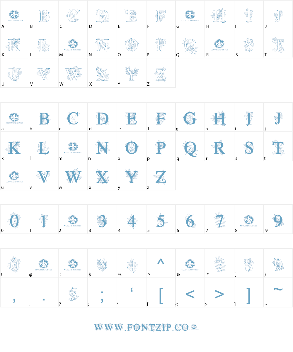 FlowerProDemo Font Character