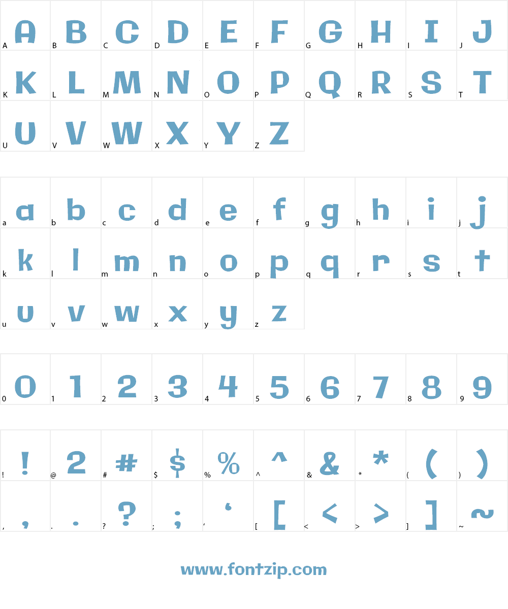 Galindo Font Character