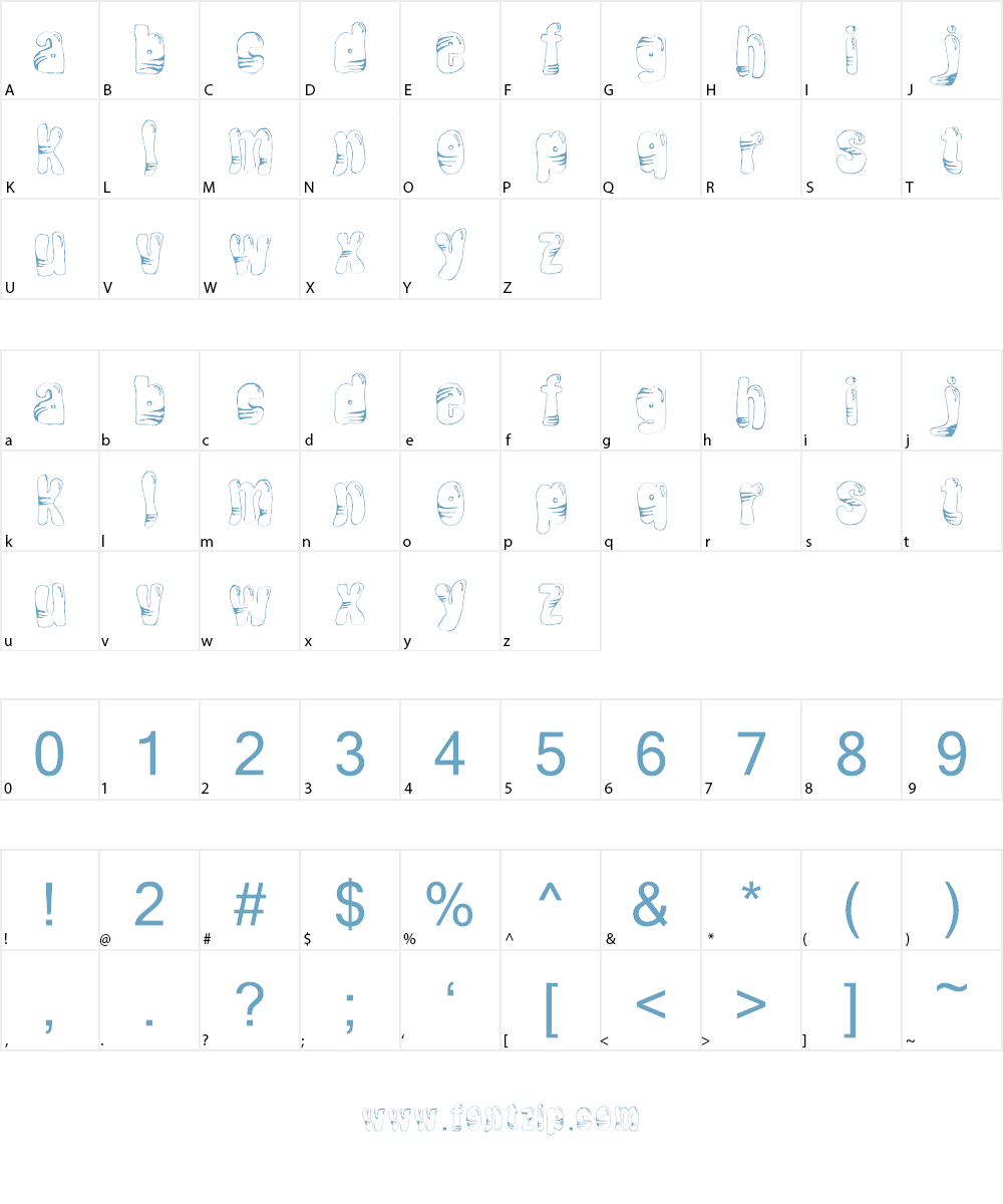 TigerBalloon Font Character