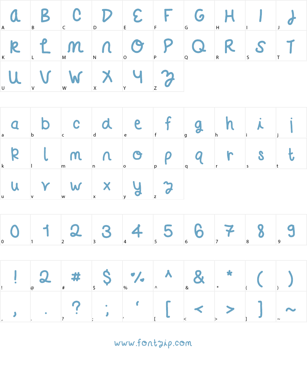 365Letters Font Character