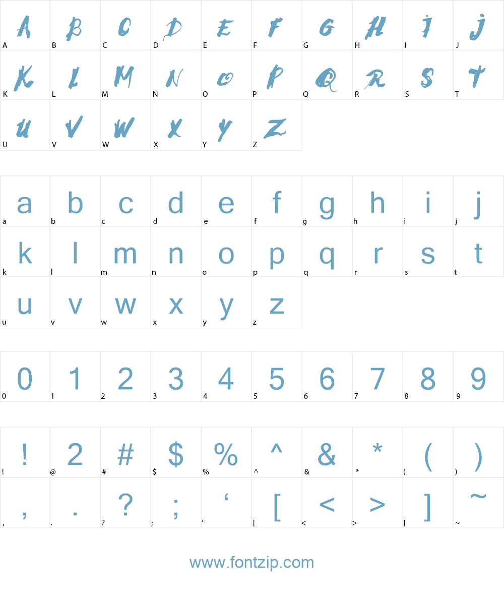 Morning Stress Font Character