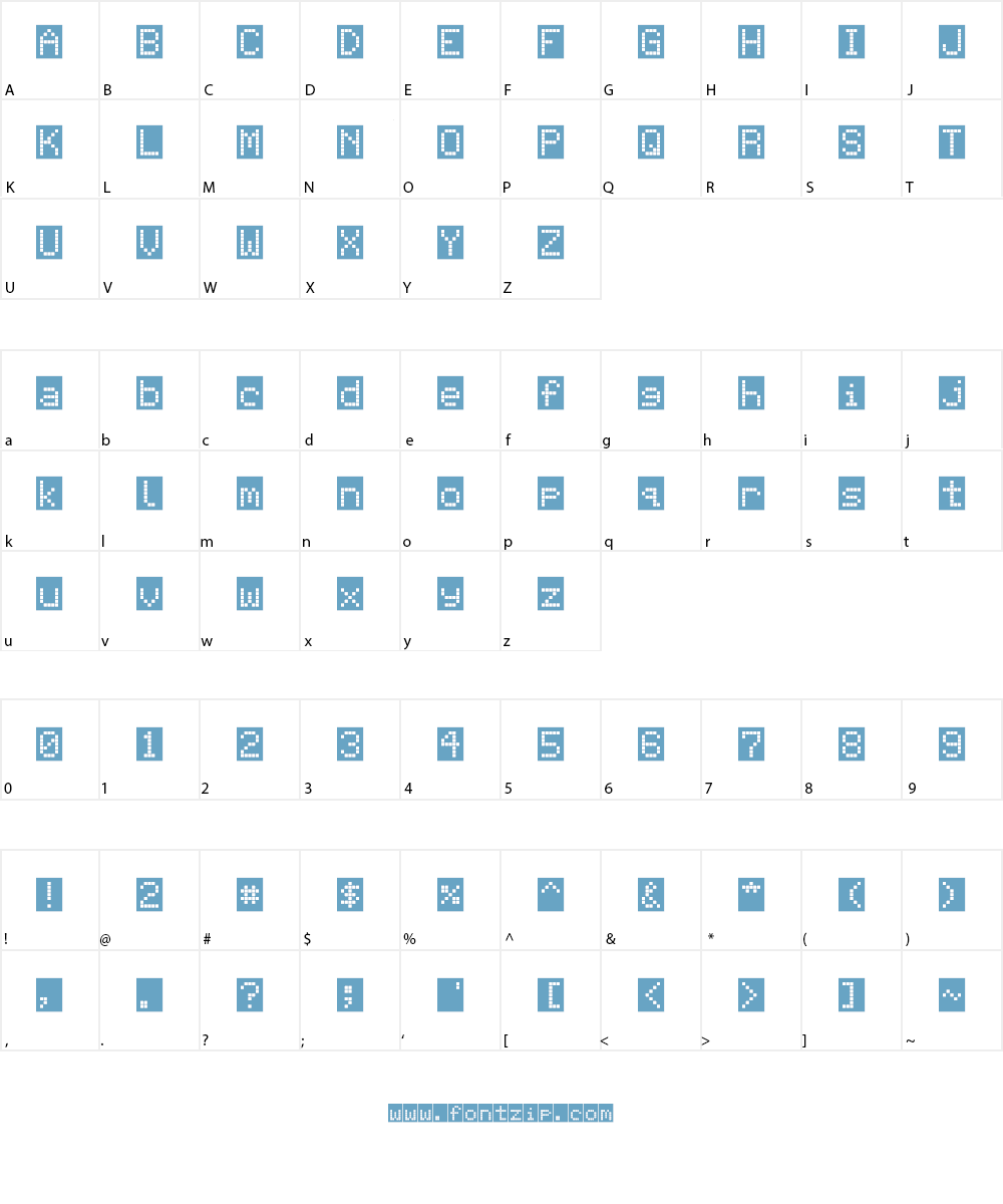 Erbos Draco Monospaced NBP Font Character
