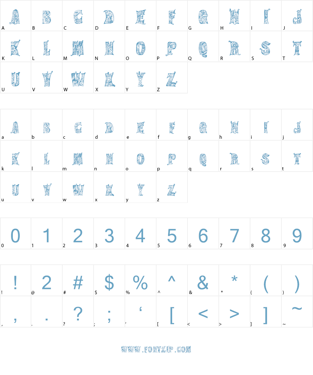 Hippie Gypsy Font Character