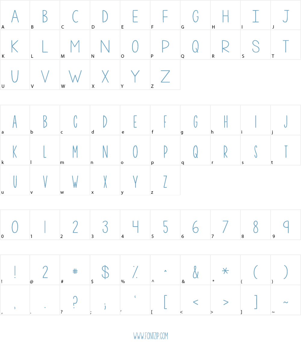 KG One More Night Font Character