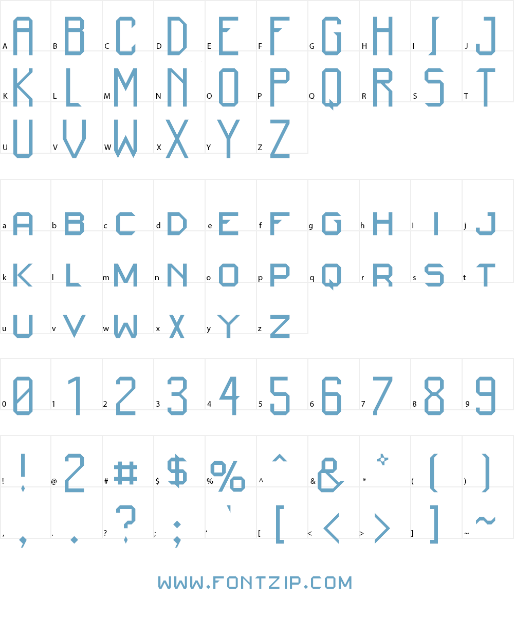 Kinishinai NBP Font Character