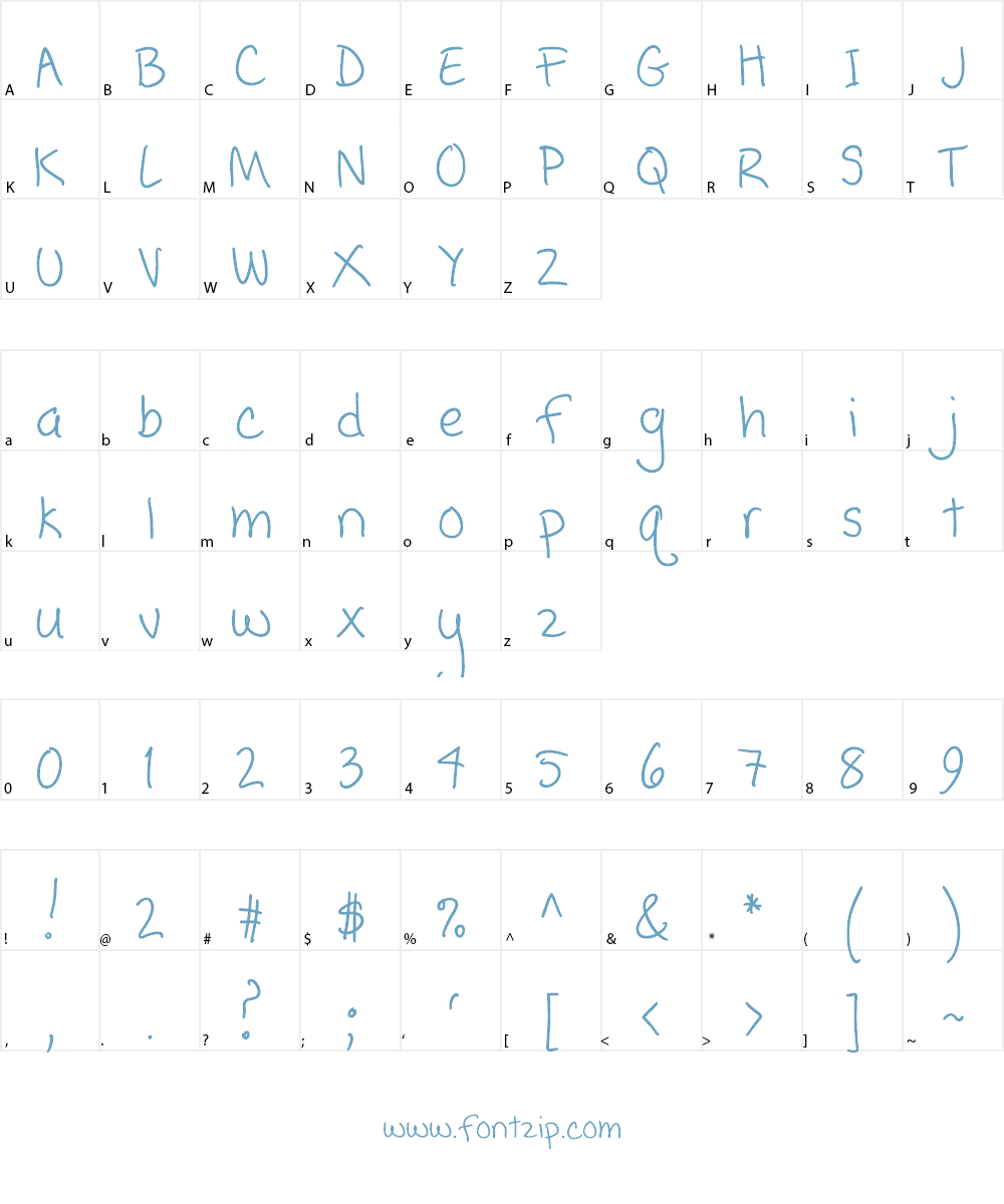 Popcorn Mountain Std Font Character