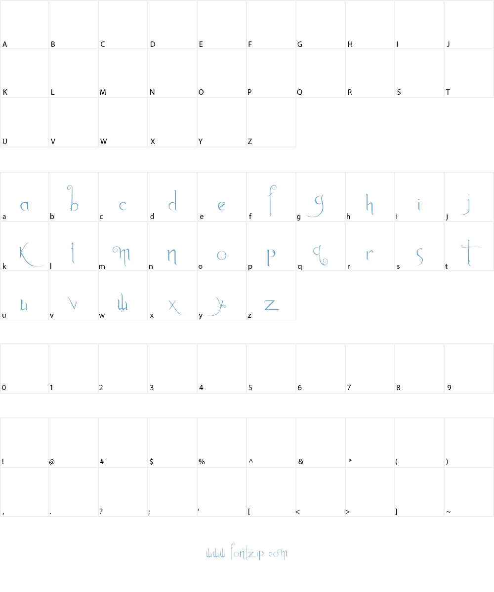 Anywhere But Home Font Character