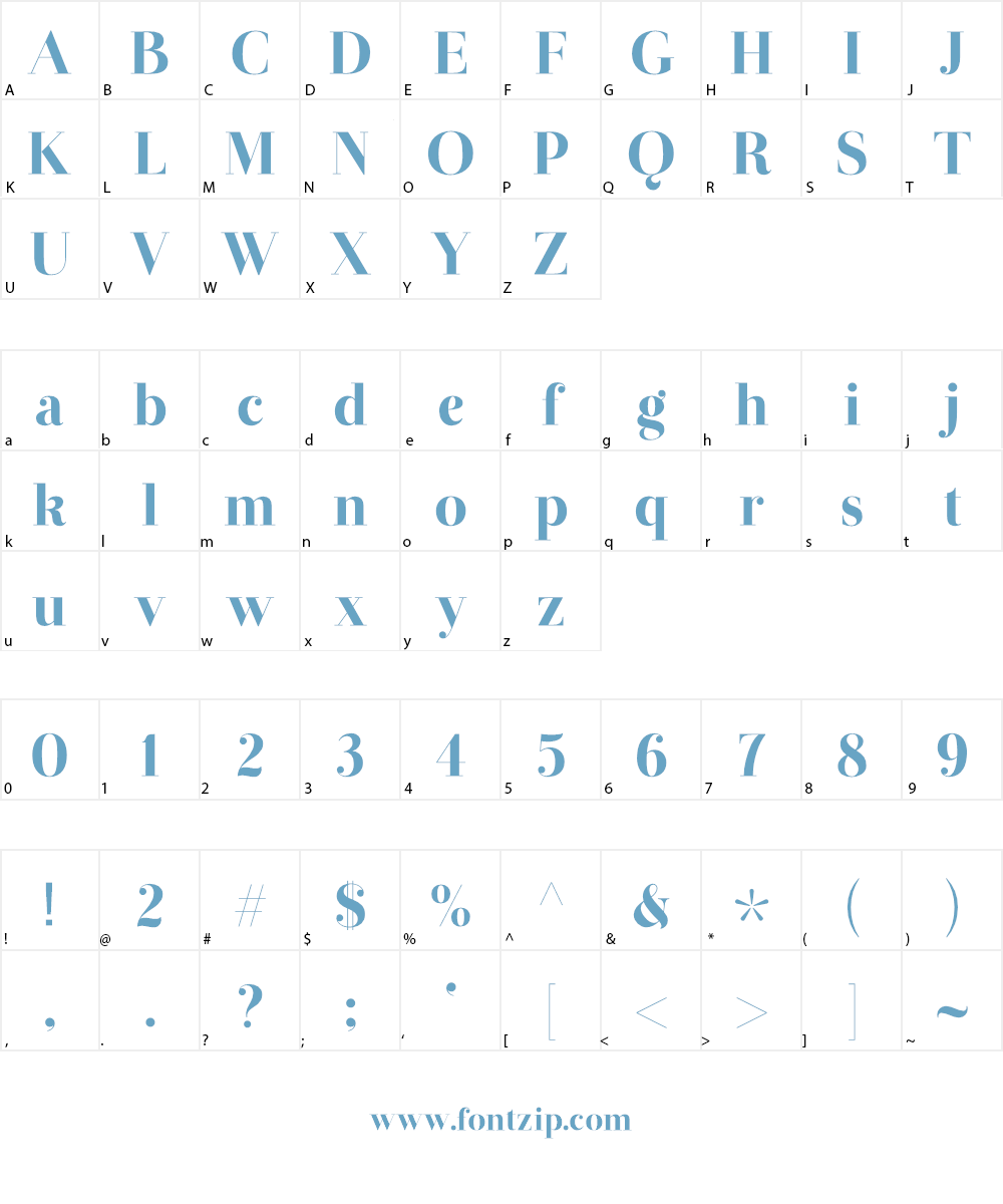 JWH Font Character