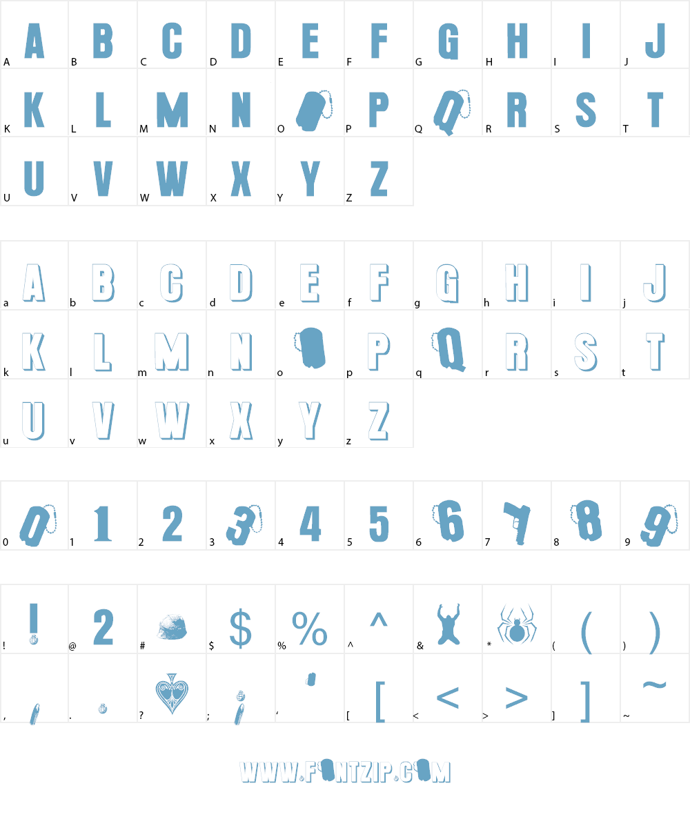 PLATOoN Font Character