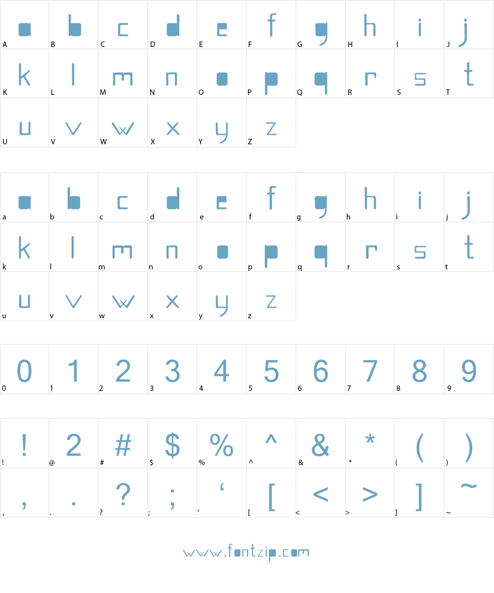 Quirky Font Character
