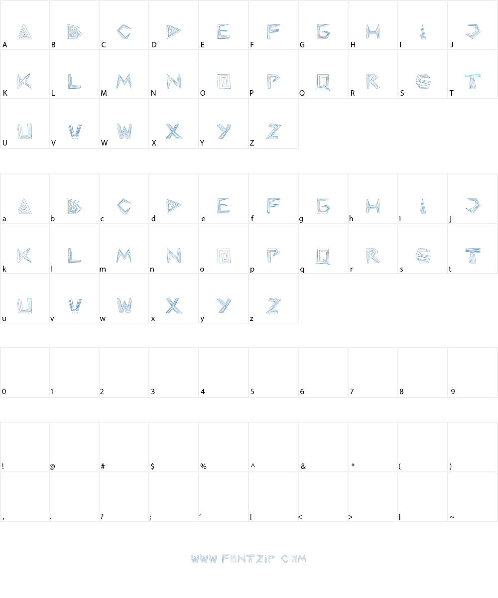 pyramid inverted Font Character