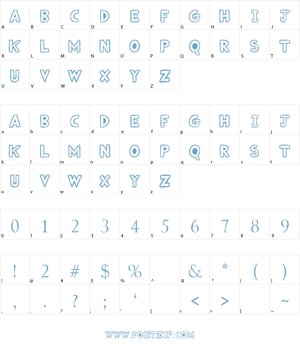 Drafting Font Character