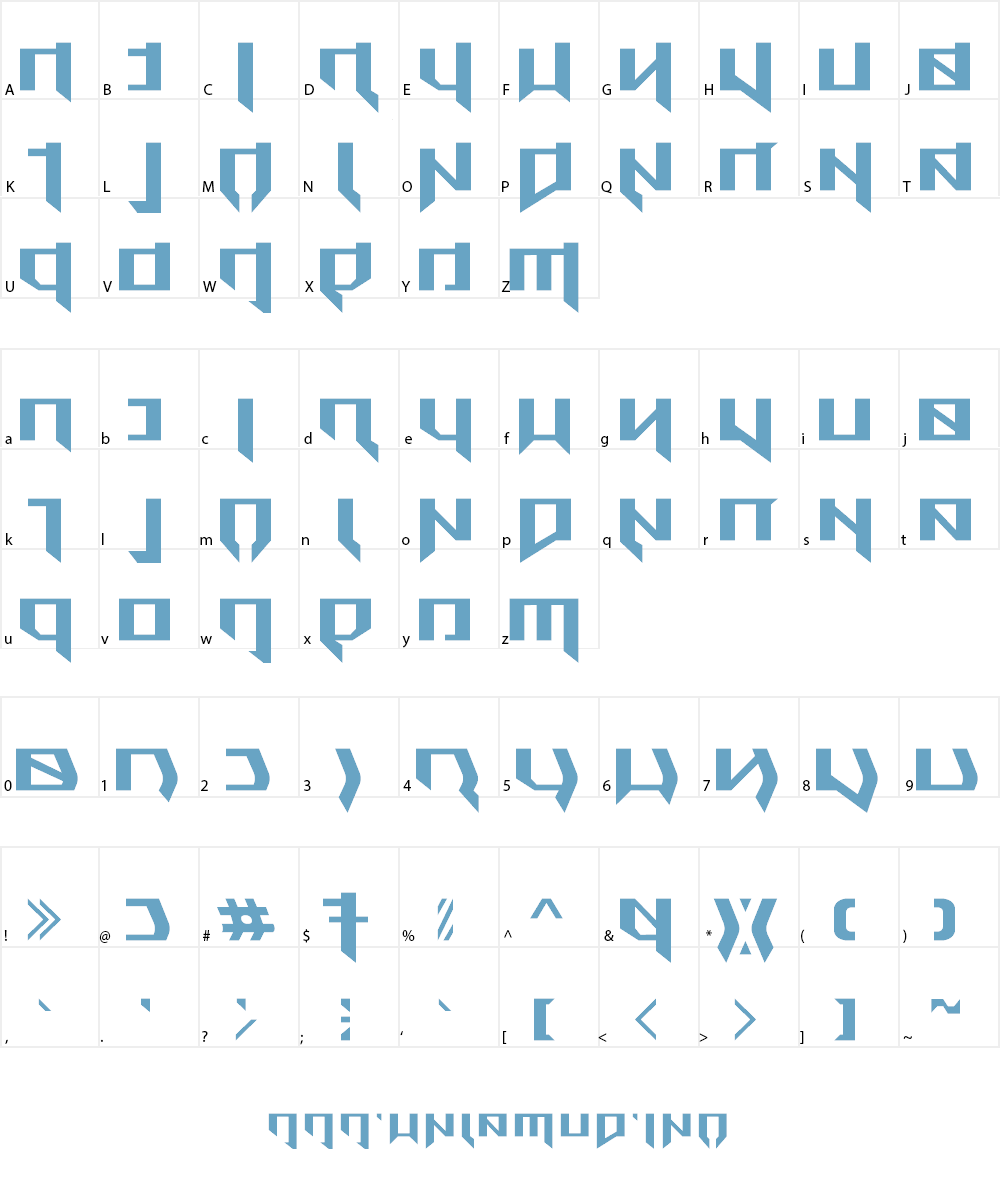 Metal Rebel Font Character