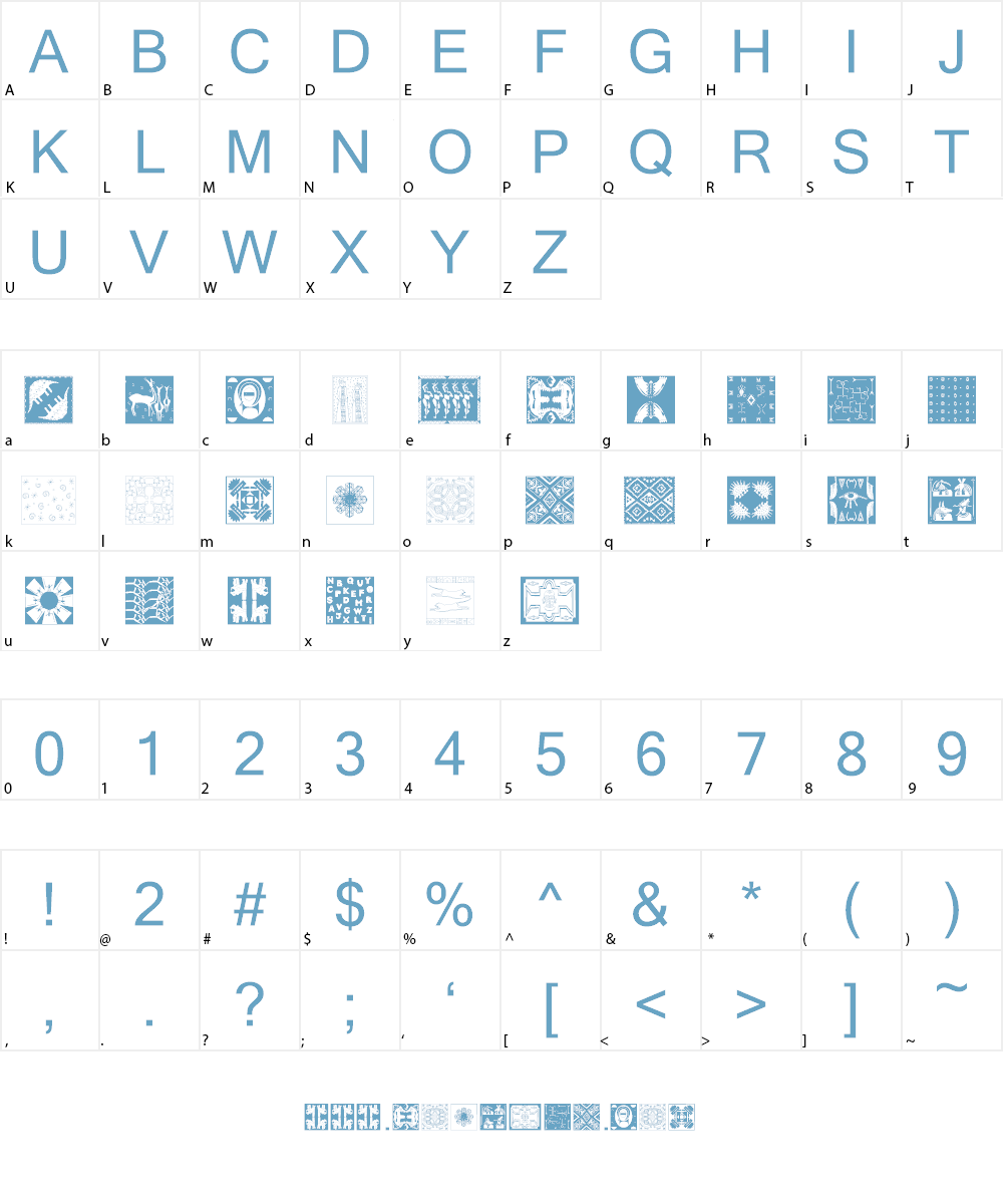 AfricanPattern Font Character