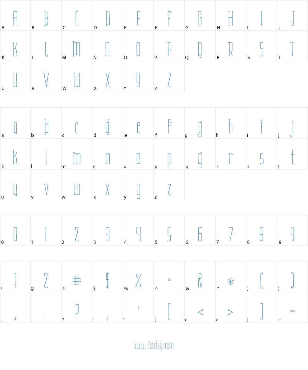 KG Attack of the Robots Font Character