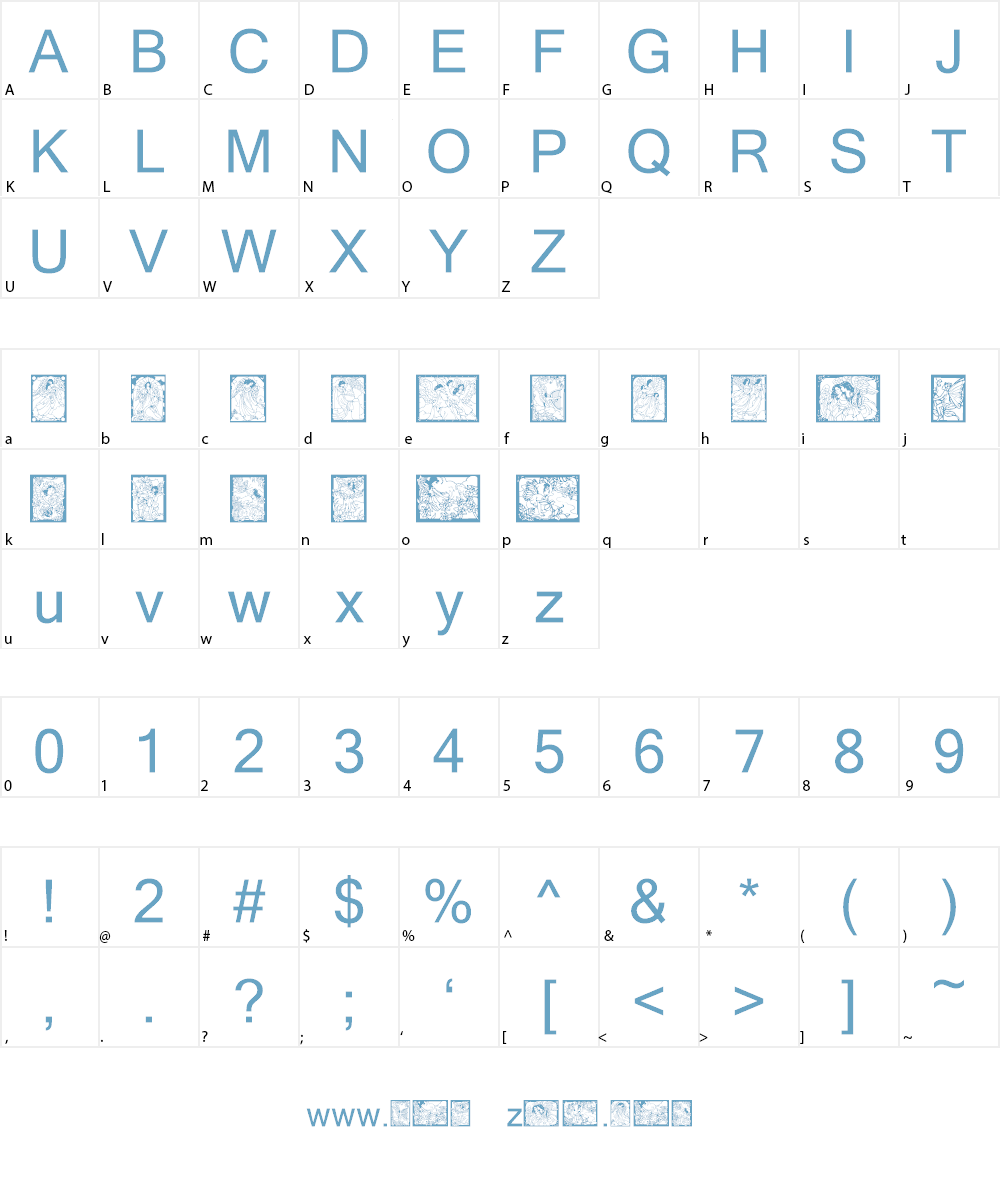 AngelsFairies Font Character
