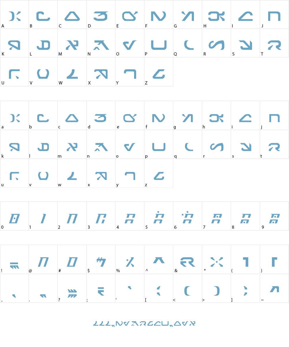 Dark Katarn Font Character