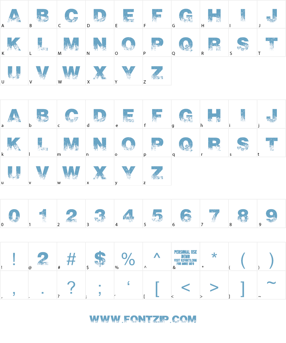 Scorched Earth Font Character