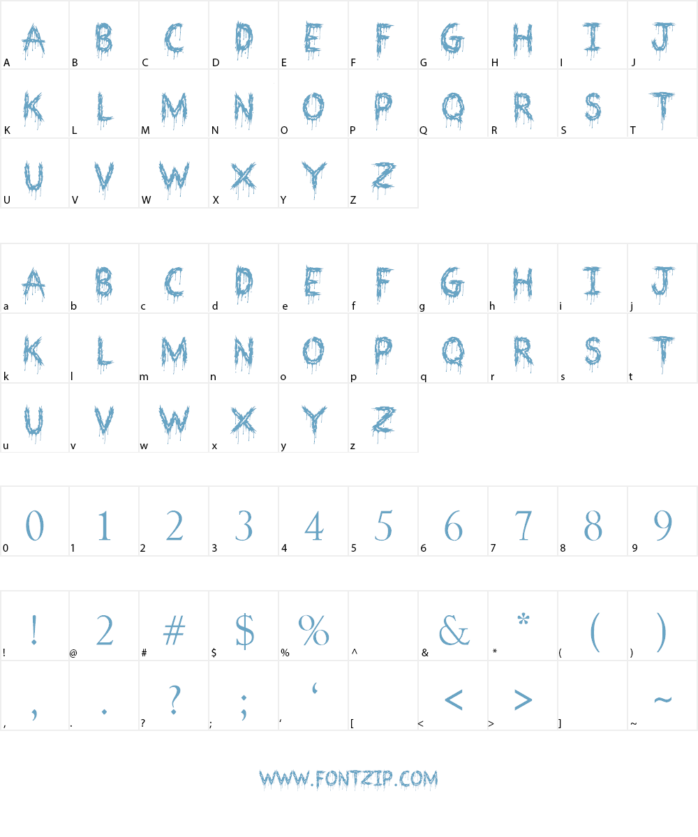 Bloodthirsty Font Character
