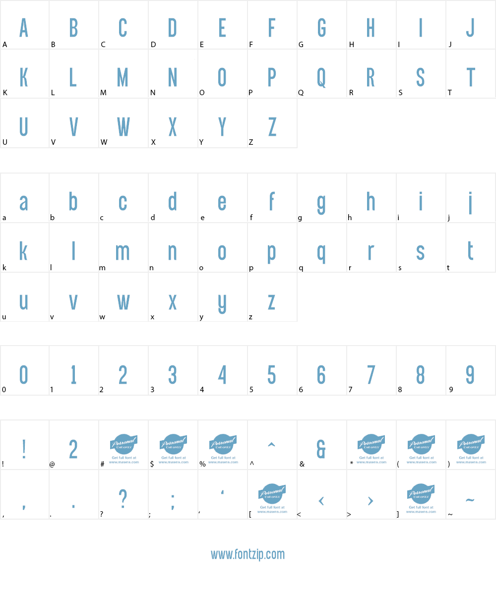 Equal Sans Demo Font Character