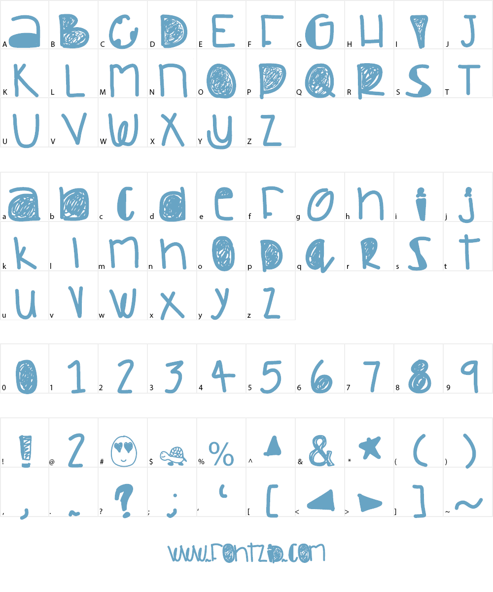 DazedAndConfused Font Character