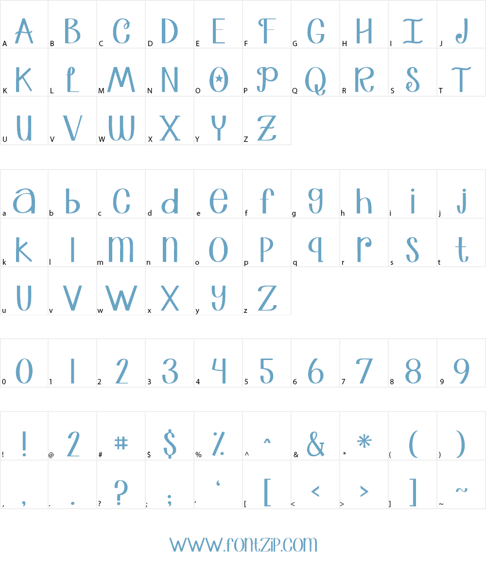 Janda Truly Madly Deeply Font Character