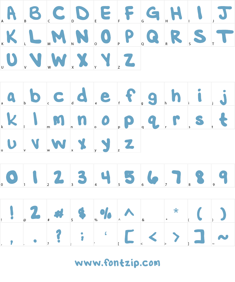 Aprils Handwritting Font Character