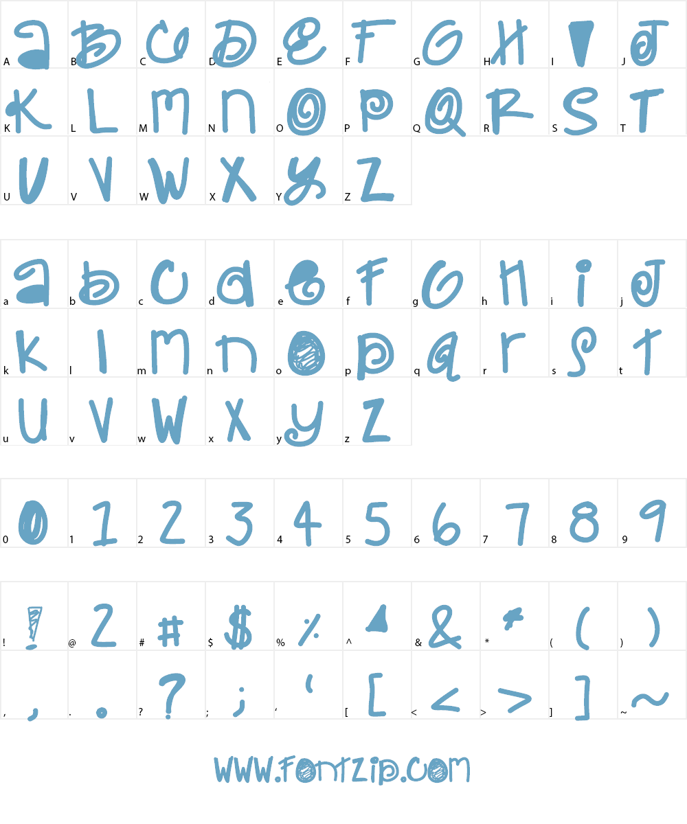 Maulie Font Character