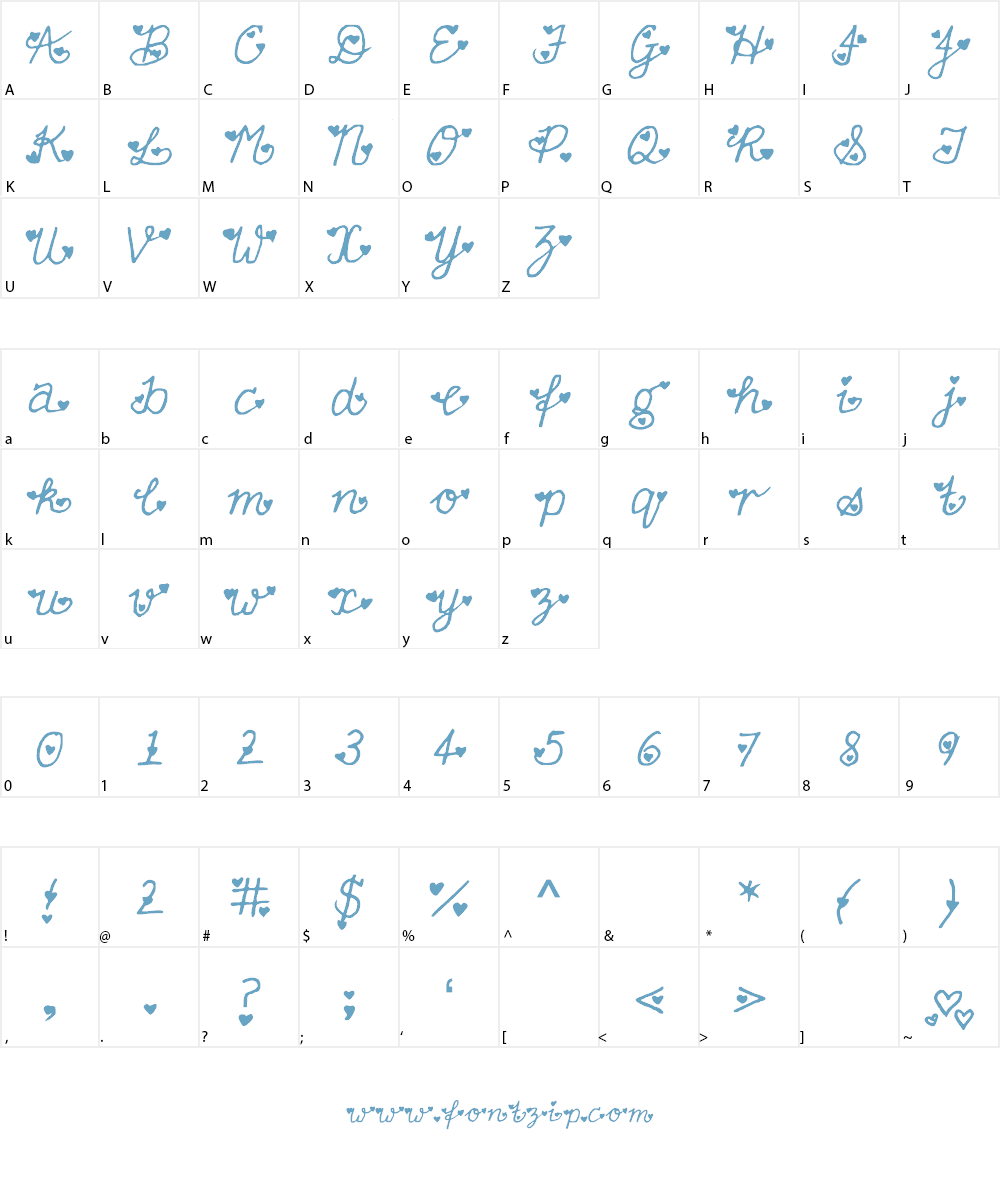 FullofHearts Font Character