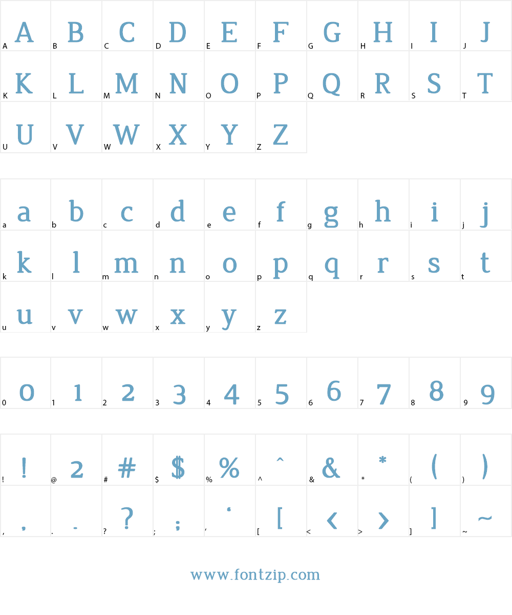 Jura Font Character