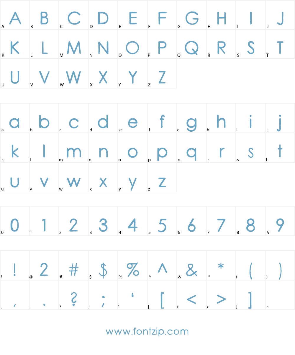 Coarse Rounded Font Character