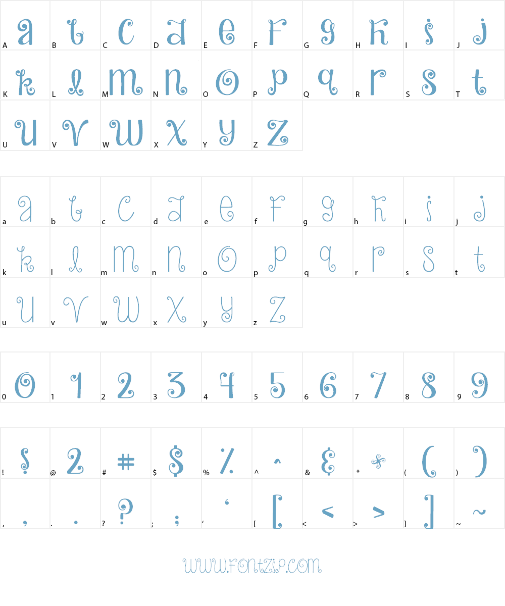 Janda Hide And Seek Font Character