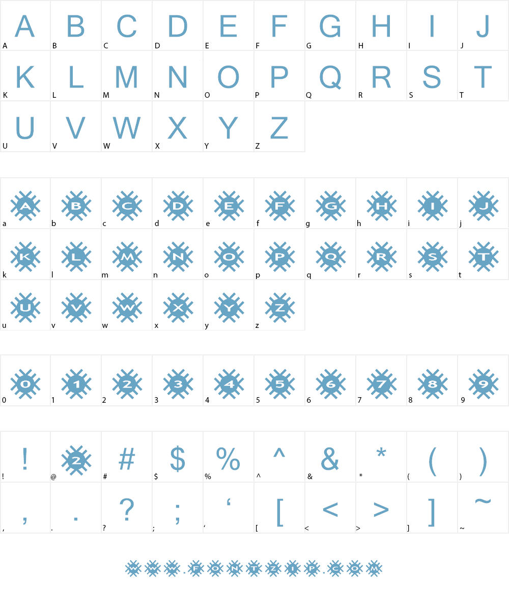 AlphaShapes grids 2 Font Character