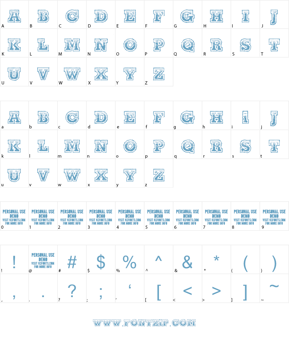 The Line-Up Font Character