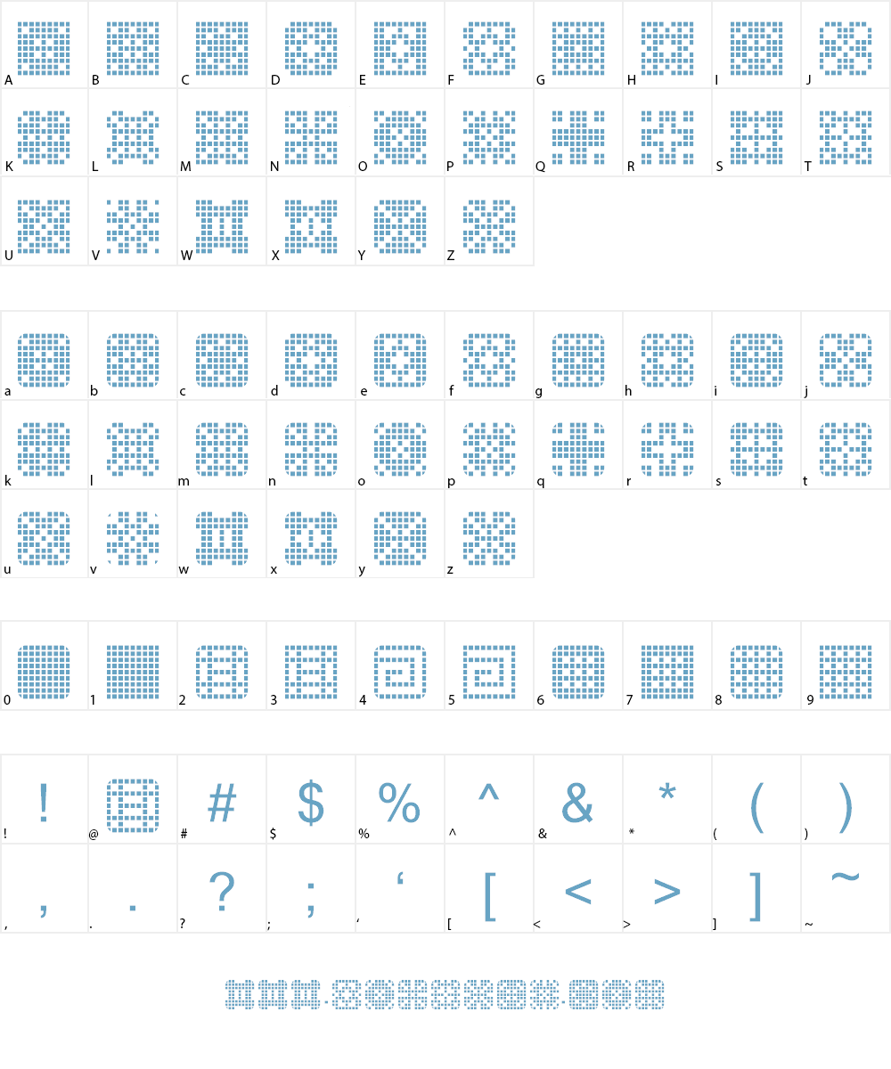 Tile Things Font Character