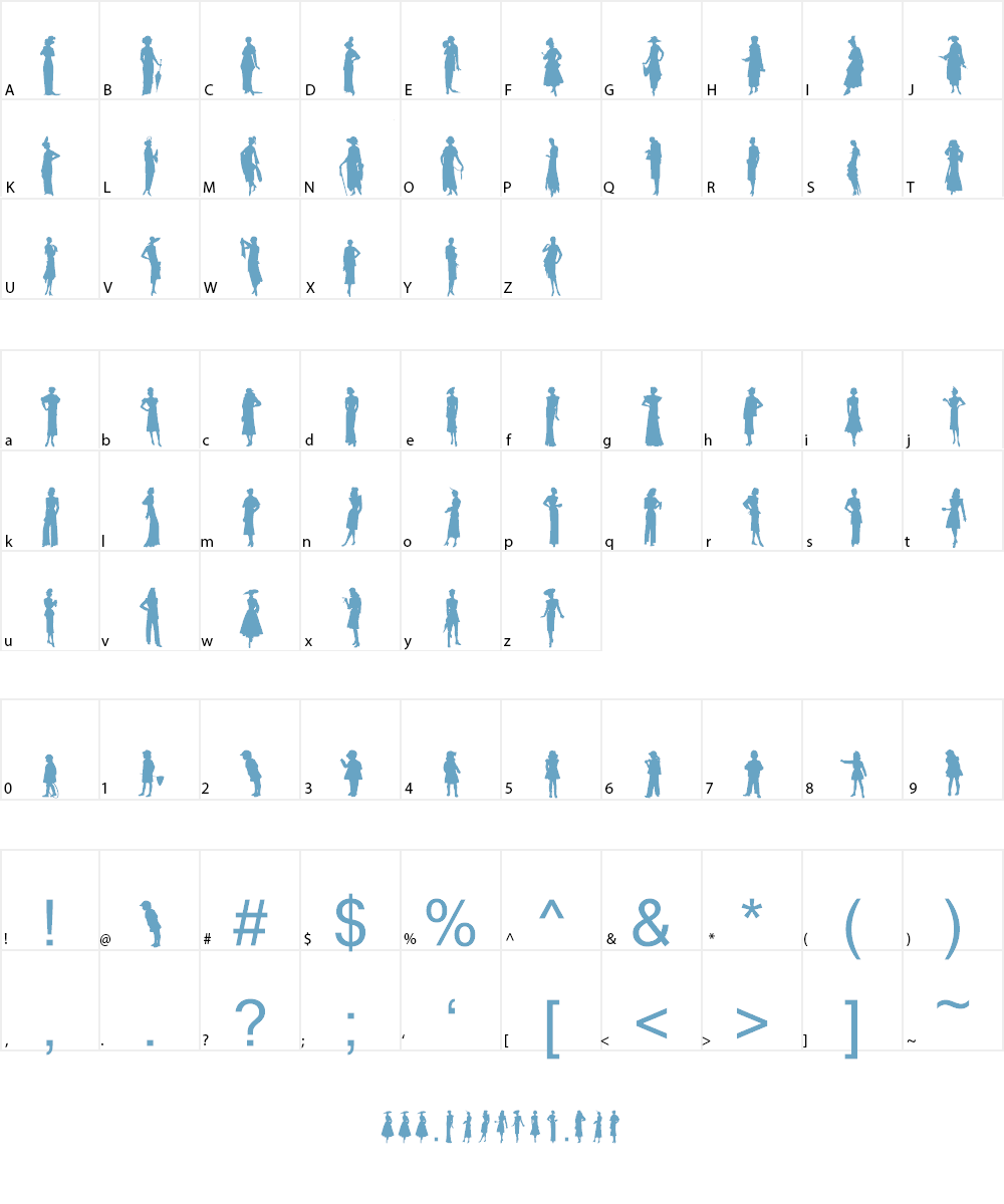Sewing Patterns 2 Font Character