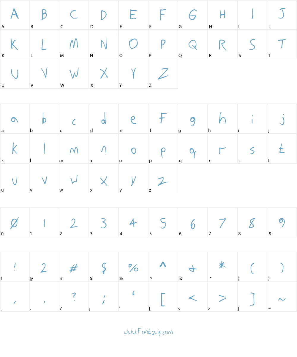 HalleyScriptThinNBP Font Character
