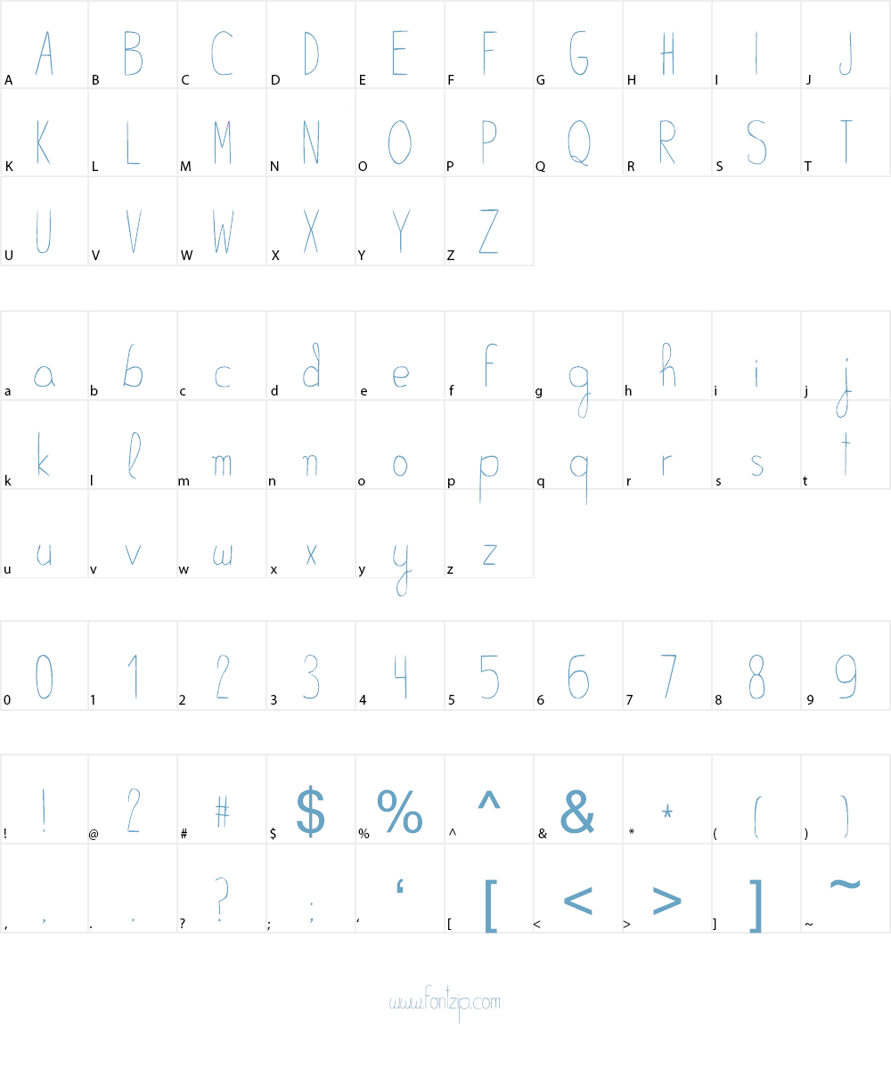 Bella K. Hopeless Font Character
