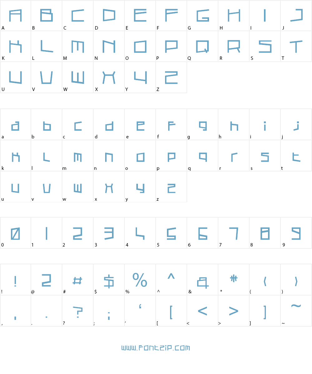 Cubic Sub Font Character